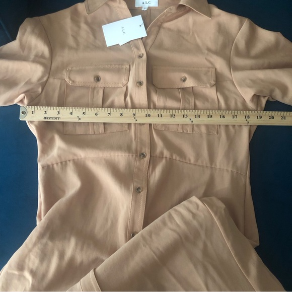 NWT $695 A.L.C. Florence Shirtdress in Raffia - sizes 2, 4, 6, 8, 12 and 14! - Picture 7 of 8